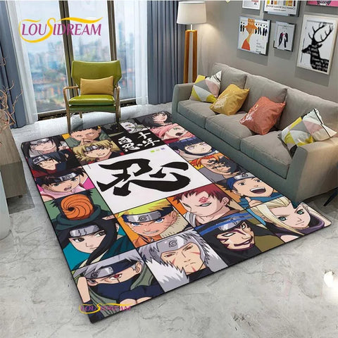 Navak Carpet Naruto Cartoon Anime Carpet for Living Room Bedroom Cute Rugs Kitchen Table Door Kids Un-slip Floor Mats Alfombra Birthday gift