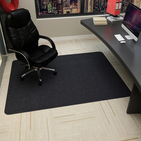 Navak Carpet 90x120cm Black Bedroom Living Room Office Swivel Chair Carpet Non-slip Wood Protection Floor Mat Gaming Chair Desk Area Rug