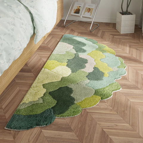 Navak Carpet Nordic Style Bedroom Decor Carpet Home Fluffy Soft Rug Irregular Shapes Carpets for Living Room Thickend Plush Bedside Floor Mat