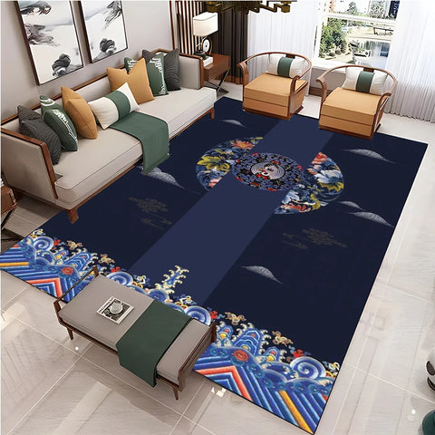 Navak Carpet Chinese Style Living Room Carpet Coffee Table Floor Mat Alfombra Rug Study Bedroom Bedside Home Decoration Non-slip Floor Mat