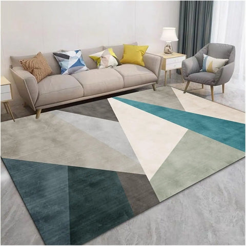 Navak Carpet Exclusive Picks Nordic Geometric Luxury Loop Pile Rug - Washable Mat for Hall, Airbnb, Bedroom, Office, Home Decor