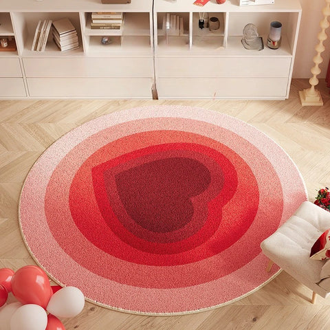 Navak Carpet Heart Shape Rugs for Bedroom Fluffy Soft Bedside Floor Mat Thick Plush Living Room Decoration Red Carpet Washable Cloakroom Rug