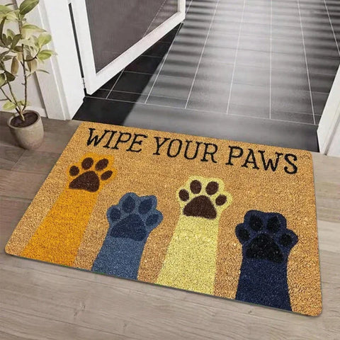 Navak Carpet Cat Paw Print Doormat Kitchen Rug Absorbent Floor Mat For Household Decorative Welcome Entrance Door Mats Washable Home Carpets