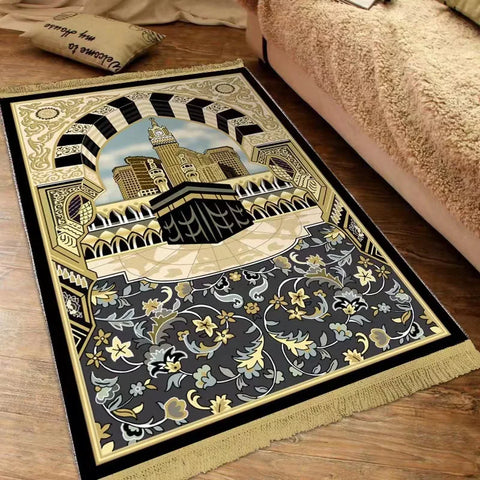 Navak Carpet Islam Thick Prayer Rug Man Prayer Mat for Muslim Ramadan Thickened Soft Man Prayer Mat Portable Prayer Rugs kids Prayer Rug