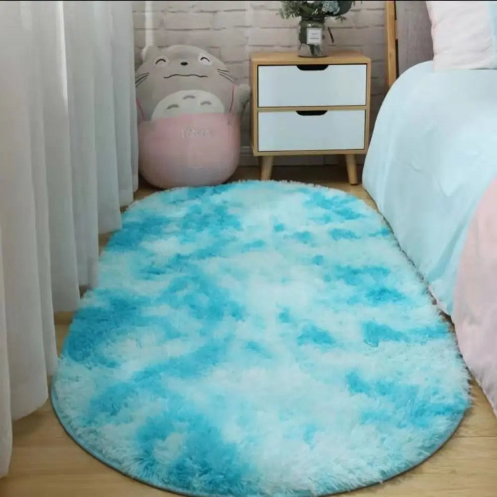 Navak Carpet Tie-dyed New Non Slip Imitation Wool Long Hair Carpet Floor Protection Bedroom Mats Faux Fur Sheepskin Rug Soft Rugs