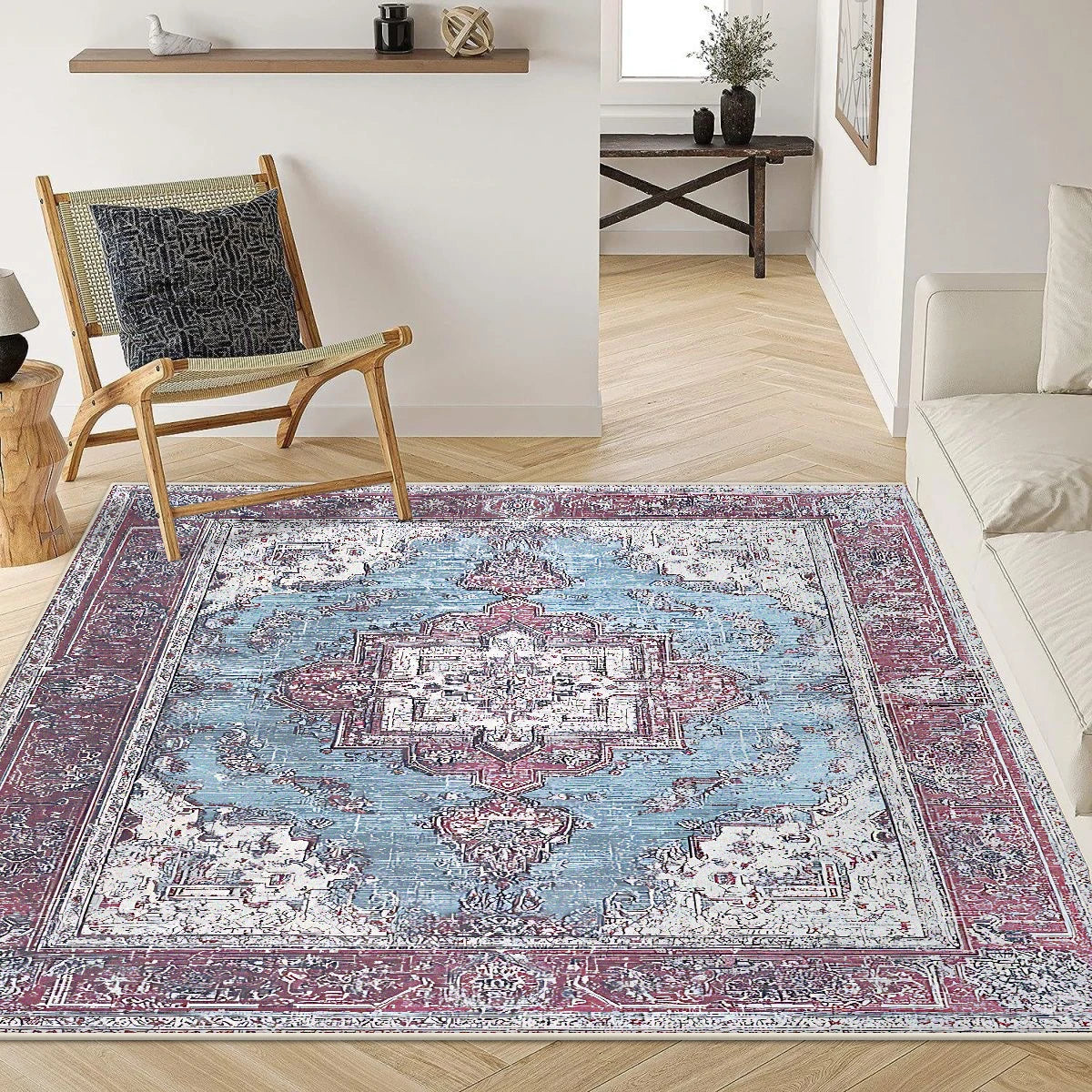 Navak Carpet Persian Style Retro Carpet for Living Room 200x300 Luxury Large Area Rugs for Bedroom Decoration Easy clean Anti-slip Lounge Mat