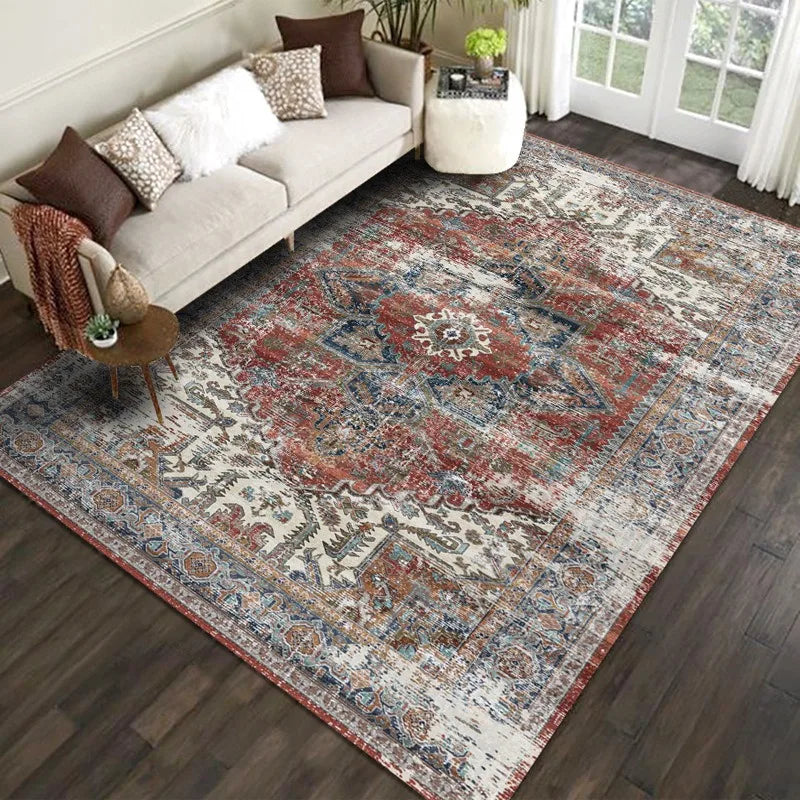 Navak Carpet Retro Europe Persia Style Carpet Living Room Sofa Bedroom Study Kitchen Entrance Door Mat Non-slip Cartoon Home Decoration Rug