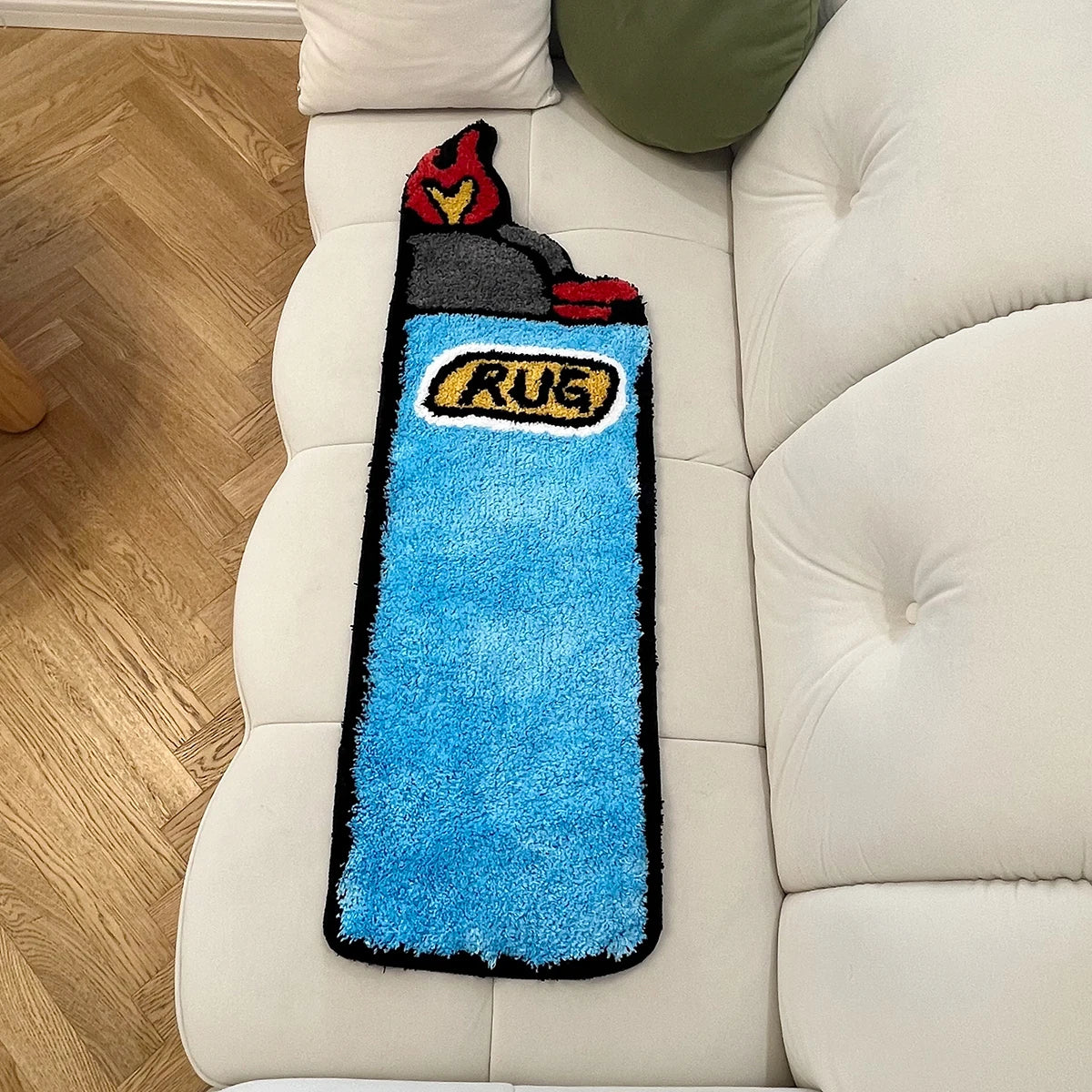 Navak Carpet Tufting Rug Big Blue Lighter Bedroom Rug Living Room Carpet Bedside Bathroom Mat Door Floor Anti Slip Pad Aesthetic Home Decor
