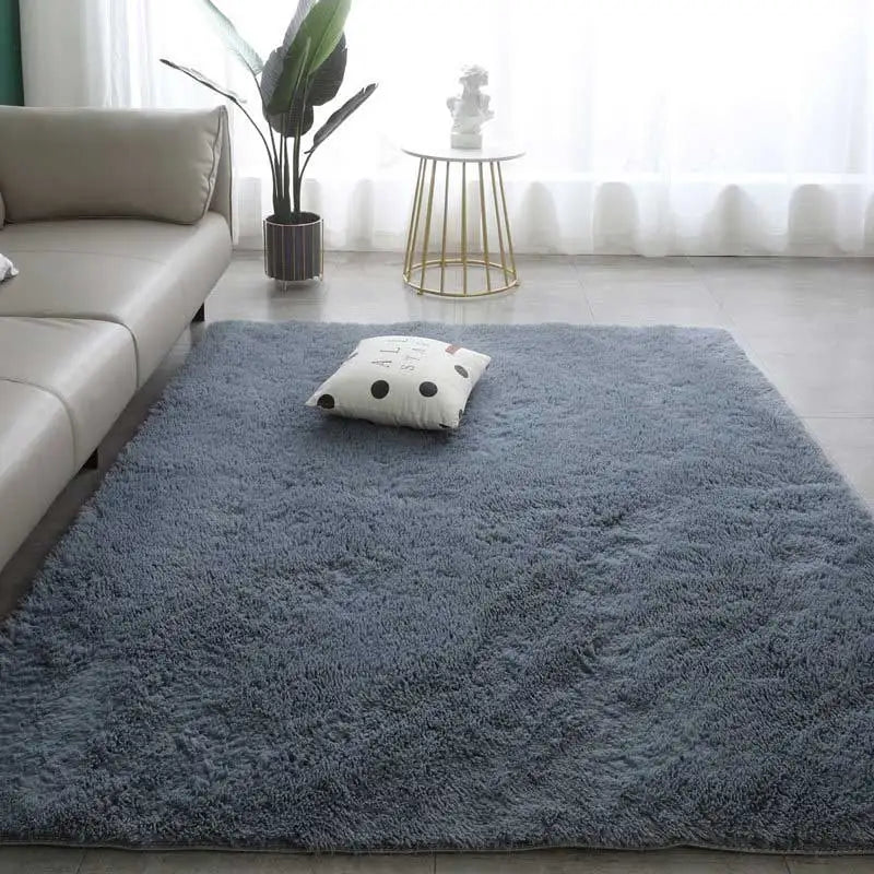 Navak Carpet Shag Living Room Silk Wool Carpet Home Bedroom Bed Full Floor Mat Nordic Sofa Non-Slip Mat Simple Wind Plush Cushion