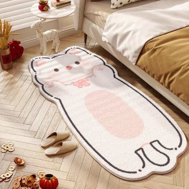 Navak Carpet Exclusive Picks Modern Cartoon Cat Faux Cashmere Rug - Soft Kids Carpet for Bedroom, Sofa, Living Room, Playroom, Cozy Home Decor