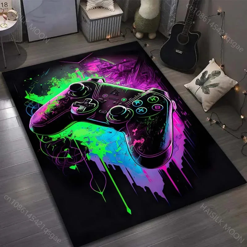 Navak Carpet 15 Sizes Game Controller Printed Carpet for Living Room Bedroom Home Decor Non-slip Floor Mat Modern Carpet Area Rugs for Gifts