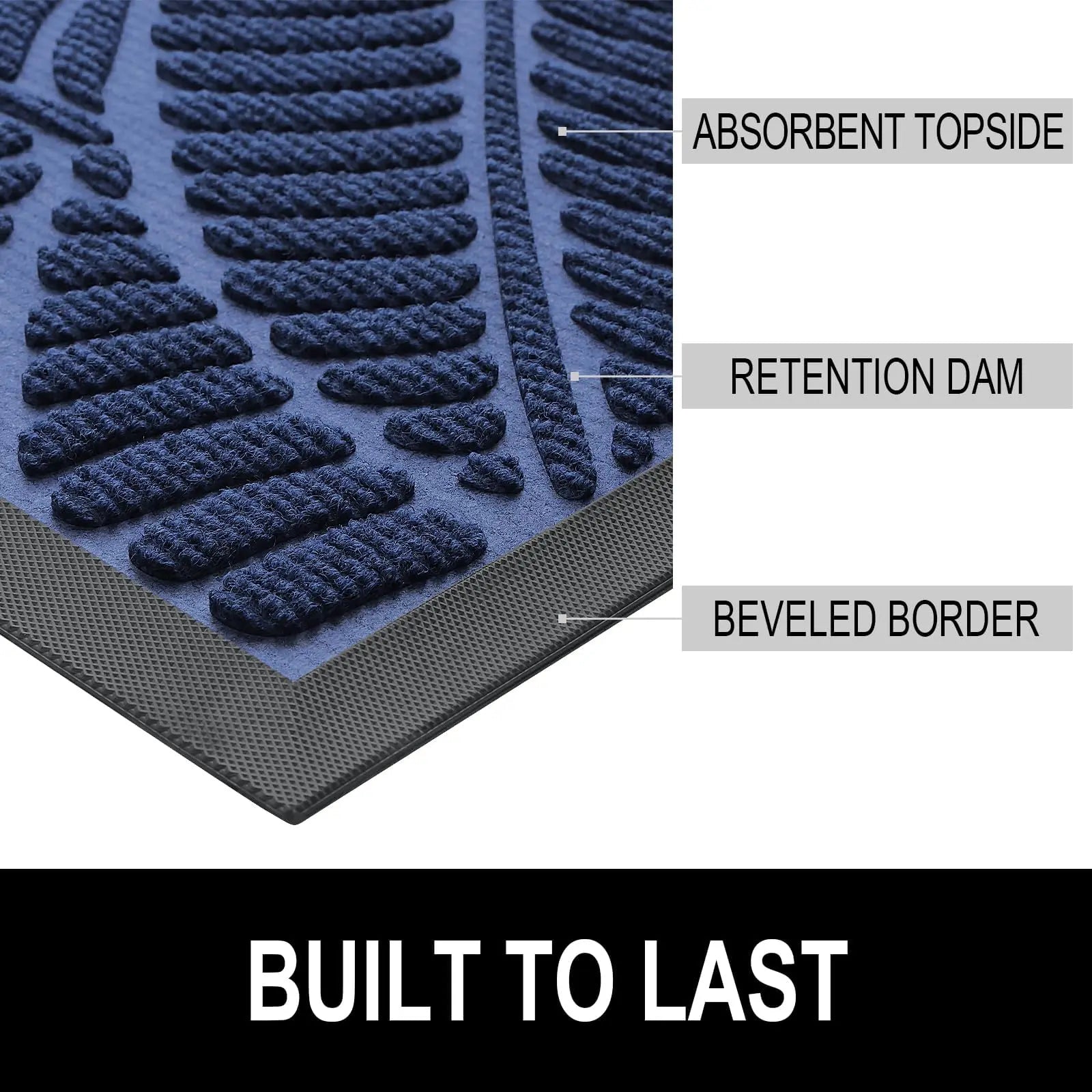 Navak Carpet Olanly Door Mats Indoor Outdoor Dirt Trapper Non-Slips Entrance Mat Washable Mats For Entryway Front Door Garden Door Mats Rugs