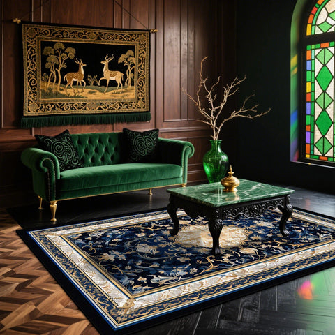 Navak Carpet Persian Luxury Living Room Carpet European Decoration Large Area Coffee Tables Washable Rugs Bedroom Non-slip Soft Mat for Kids