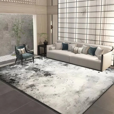 Navak Carpet Nordic Luxury Style Living Room Carpet Abstract Bedroom Decor Large Rugs Washable Non-slip Elastic Office Floor Mat Comfortable
