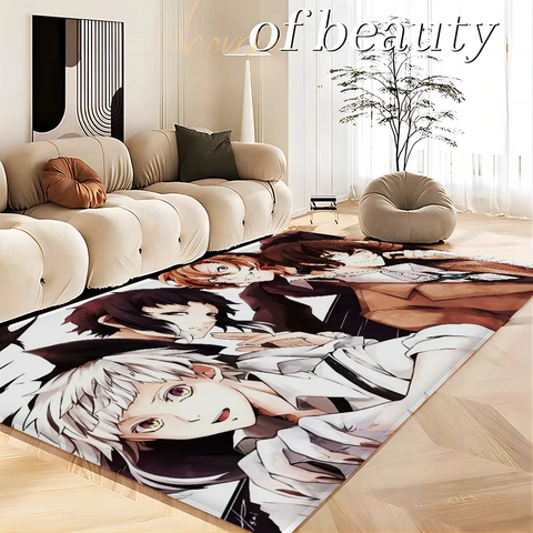 Navak Carpet Bungo Stray Dogs Room Mats Retro Multiple Choice Living Room Kitchen Rug Non-Slip Welcome Rug