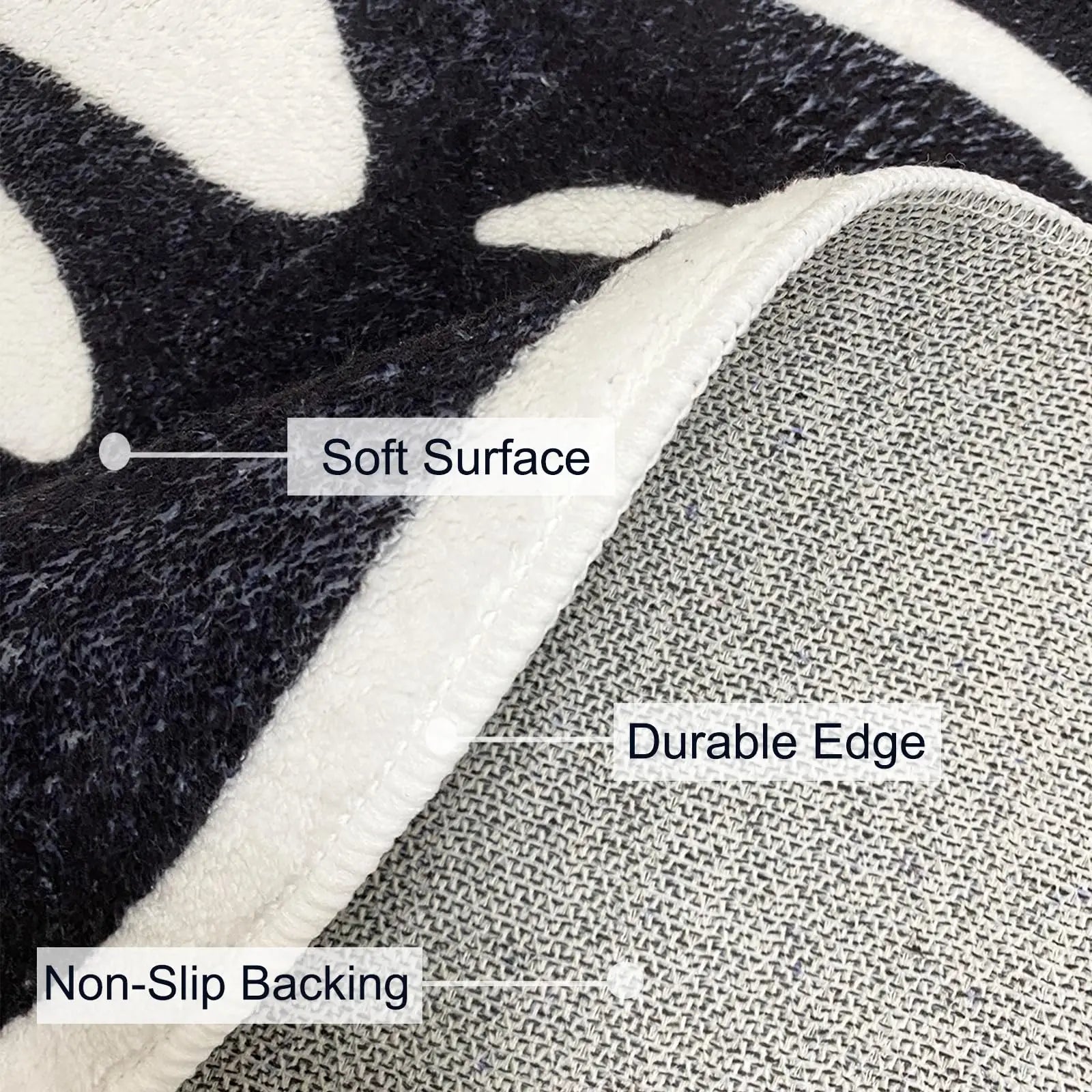 Navak Carpet Round CD Carpet Music Records Area Rug Modern Letter Floor Carpet Non Slip Area Rugs