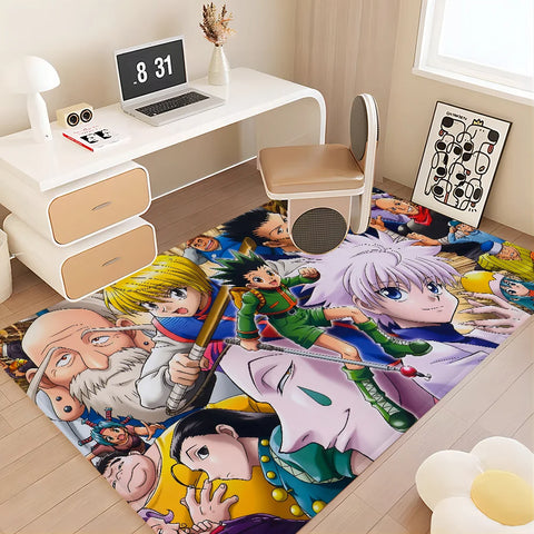 Navak Carpet Hunter X Hunter Anime Hallway Carpet Non-Slip Laundry Room Mat Laundry Decor Balcony Child Living Room Toilet Rug