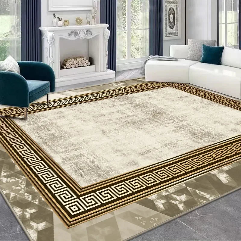 Navak Carpet Light Luxury Rugs for Bedroom Anti-slip Bedside Rug Large Area Living Room Decoration Soft Carpet Washable Cloakroom Floor Mat