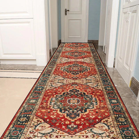 Navak Carpet Persian Style Living Room Hall Carpet Long Hallway Corridor Rugs Non-slip Stairs Decor Runner Rug Kitchen Mat Size Customized