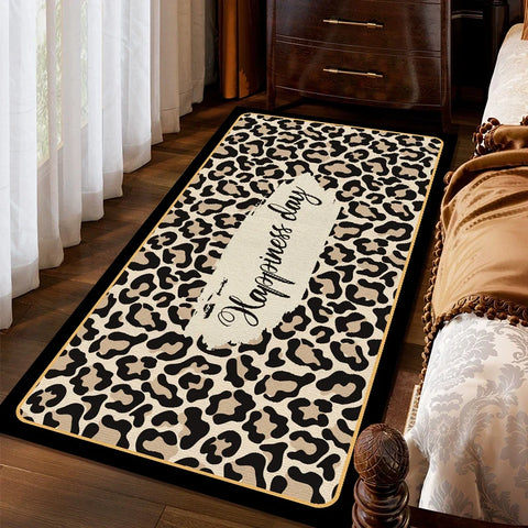 Navak Carpet Exclusive Picks American Leopard Print Stain-Resistant Carpet Bedroom Bedside Rug Corridor Window Floor Mat Home Decoration Summer