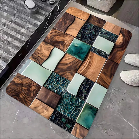Navak Carpet Modern Simple Stone Diatomaceous Earth Bath Mat Bathroom Rug Absorbent Non-slip Foot Mats Quick Dry Shower Toilet Pad Doormat