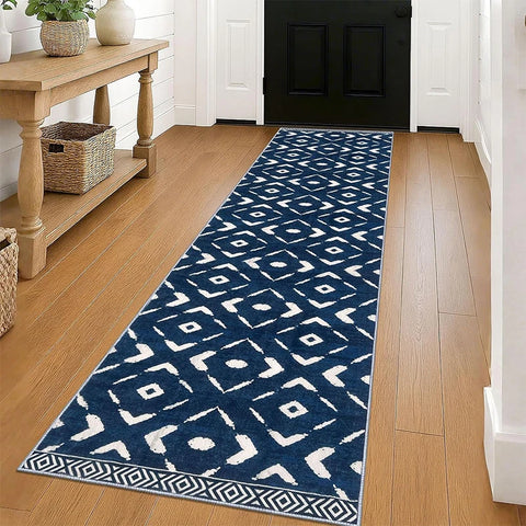 Navak Carpet Runner Rug for Hallway Carpet Non-slip Floor Mats Soft Machine Washable Carpets Geometric Bohemian Corridor Home Decor Rugs