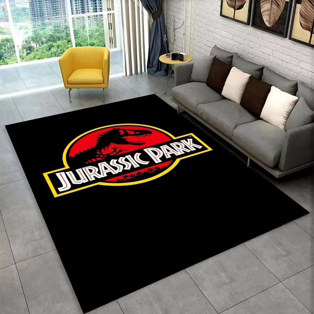 Navak Carpet 3D J-Jurassic Park Dinosaur Carpet Large Area Rug Bedroom Kids’ Playroom Floor Mat Non-Slip Living Room Decor Fun Sofa Accent