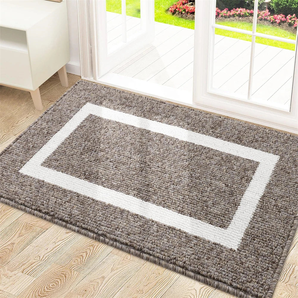 Navak Carpet Olanly Door Mat Dirt Resistant Entrance Foot Mat Outdoor Soft Kitchen Rug Non-Slip Floor Carpet Absorbent House Welcome Doormat