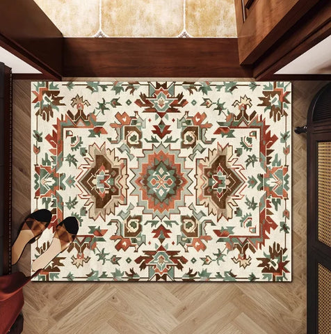 Navak Carpet Persian style Floor Mat Kids Room Bedroom Decoration Balcony Anti-Slip Doormat Living Room Welcome Rug