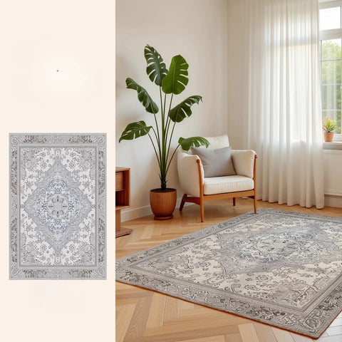 Navak Carpet Retro Style Living Room Decoration Plush Carpet Large Area Rugs for Bedroom Thick Washable Lounge Floor Mat Home Fluffy Soft Rug