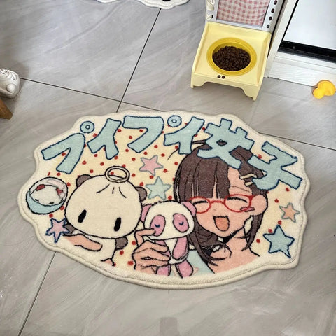 Navak Carpet Exclusive Picks Cute Cartoon Carpet, Girlish Bedroom Plush Bedside Blanket, Living Room Coffee Table Blanket, Home Decoration