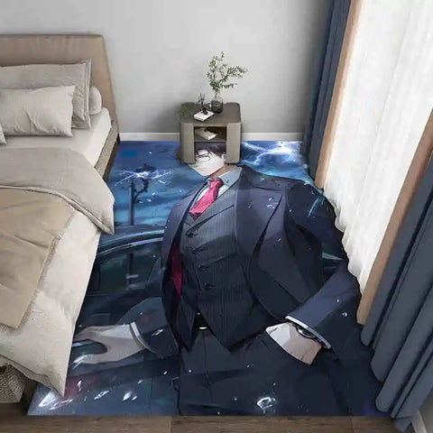 Navak Carpet Exclusive Picks Japanese Anime Loop-Pile Rug - Machine Washable Bedside Carpet for Airbnb, Hotel, Cozy Home Decor
