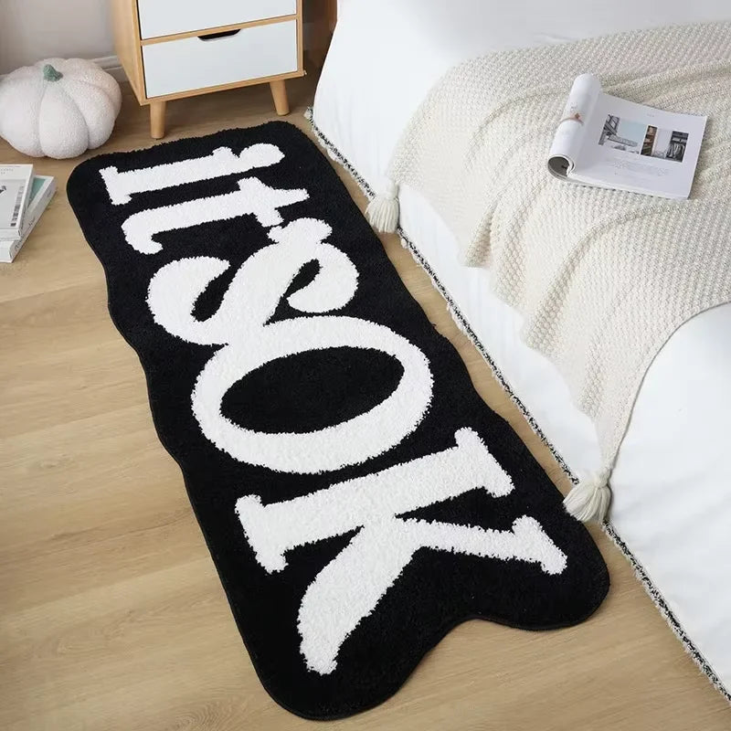 Navak Carpet Exclusive Picks Fashionable Alphabet Long Runner Rug, Insulated and Warm Home Decor, Bedside Rug for Bedroom, Corridor and Hallway Carpet