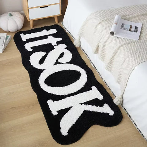 Navak Carpet Exclusive Picks Fashionable Alphabet Long Runner Rug, Insulated and Warm Home Decor, Bedside Rug for Bedroom, Corridor and Hallway Carpet