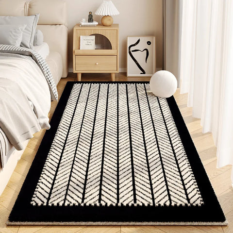 Navak Carpet Exclusive Picks Simple Cream Style Faux Cashmere Living Room Fluffy Rugs Home Decor Bedroom Cloakroom Bedside Non-Slip Rugs