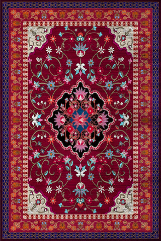 Navak Carpet Retro Nordic Boho Pattern Carpet Living Room Decor Sofa Rug Bedroom Bedside Soft Rug Kitchen Dining Table Floor Mat Doormat