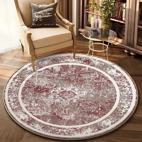 Navak Carpet Bohemian Round Living Room Decor Sofa Table Home Rug Soft Chair Mat Bedroom
