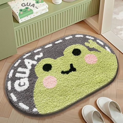 Navak Carpet Exclusive Picks Cartoon Frog Entrance Carpet Absorbent Non Slip Easy To Clean Living Room Bedroom Ins Style Cute Home Decoration Carpet