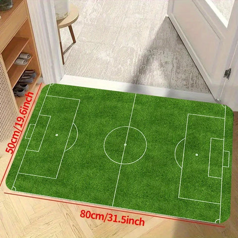 Navak Carpet Exclusive Picks Football Field Area Rug, Soft Anti-Slip Sports Field Game Mat, Living Room Bedroom Anti-Slip Floor Mat Home Decor