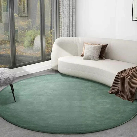 Navak Carpet Modern Minimalist Carpets for Living Room Light Luxury Bedroom Decor Green Carpet Round Lounge Mat Home Fluffy Soft Plush Rug