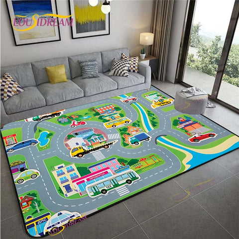 Navak Carpet Alfombra Road Traffic Rout Map Carpet Living Room Sofa Coffee Table Bedroom Rugs Kitchen Kid Play Anti-slip floor Mat Home Decor
