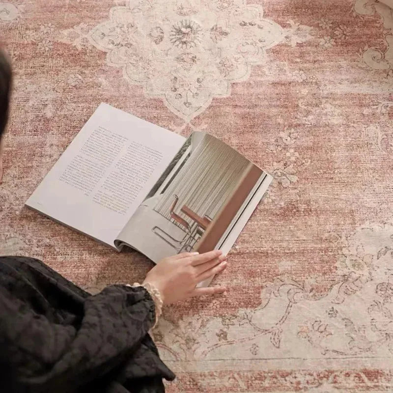 Navak Carpet MBG23Exclusive Picks Bohemian Faux Wool Rug - Ultra-Thin, Stain-Resistant,Non-Slip Carpet for Study Room & Living Room,Soft Floor Mat4Fb&