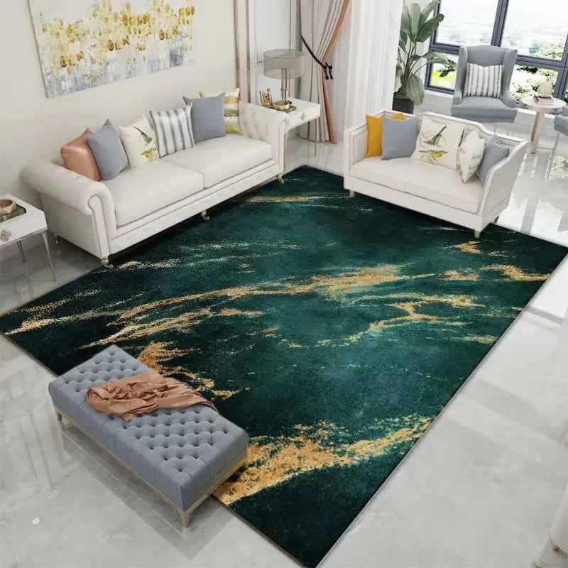 Navak Carpet Luxury Nordic Flannel Carpets for Living Room Sofa Beside Texture Decoration Bedroom Rug Large Size Non-slip Washable Lounge Mat