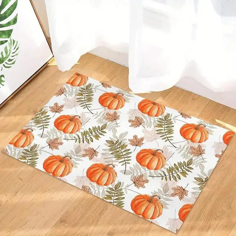 Navak Carpet Fall Thanksgiving Pumpkin Maple Leaf Entrance Doormat Decor Kitchen Corridor Balcony Rugs Bedroom Beside Foot Mat Bath Doormat