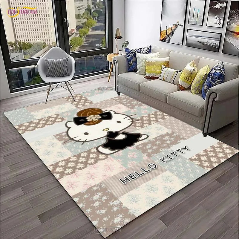 Navak Carpet Hello Kitty kawaii Cartoon Anime Carpet for Living Room Bedroom Rug Kitchen Door Kids Un-slip Floor Mat Alfombra Birthday gift