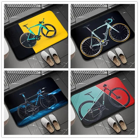 Navak Carpet 1Pc Bikers Indoor Outdoor Doormat Non Slip Bike Print Home Decor Carpet For Kitchen Bedroom Bath Foot Rugs Washabel Floor Mat