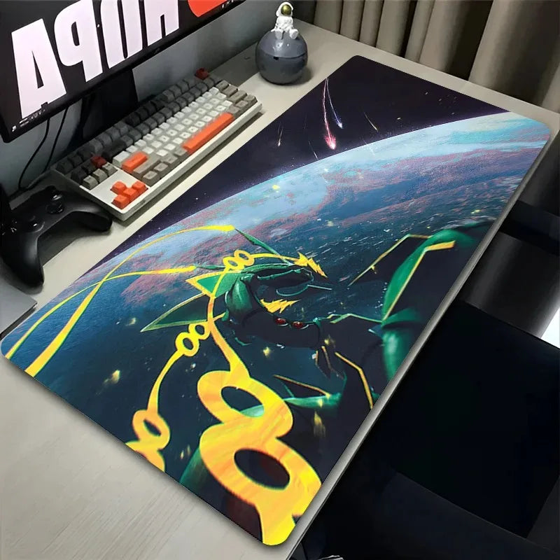 Navak Carpet Green Dragon Clouds Mouse Pad XXL PC Japan Anime R-rayquaza Mousepad Laptop P-pokemons Gamer Keyboard Rug Cool Desk Mat Carpet