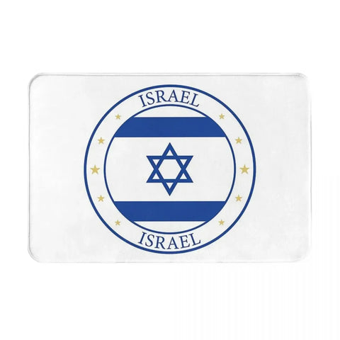 Navak Carpet Israel Flag Anti-slip Doormat Floor Mat Sand Scraping Carpet Rug for Kitchen Entrance Home Bathroom Living room Footpad Mats