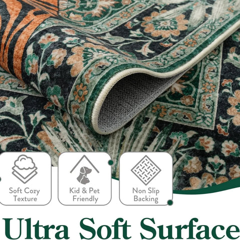 Navak Carpet Rug for Living Room Carpet Jungle Tiger Home Decoration Large Area Bedroom Plush Floor Mat Machine Washable Coffee Table Rugs 러그