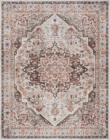 Navak Carpet Exclusive Picks Bohemian Style Loop-Pile Rug - Ultra-Thin, Stain-Resistant, Non-Slip Carpet for Living Room & Office, Soft Floor Mat